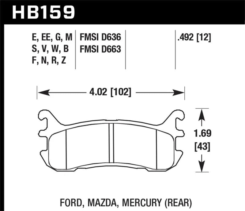 Hawk 94-05 Mazda Miata / 95-98 Mazda Protege (w/ Rear Disc Brakes) DTC-50 Race Rear Brake Pads - Installation View