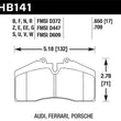 Load image into Gallery viewer, Hawk 94-96 Ferrari 456GT Rear / 91-94 Porsche 911 Rear / 94-98 Porsche 911 Front / 86-91 Porsche 928 - Side View