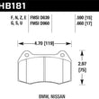 Load image into Gallery viewer, Hawk 94-97 BMW 840CI/850CI HPS Front Street Brake Pads - Main Product View