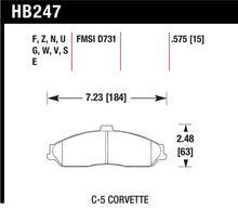 Load image into Gallery viewer, Hawk 97-13 Chevy Corvette Performance HT-10 Compound Front Brake Pads - Main Product View