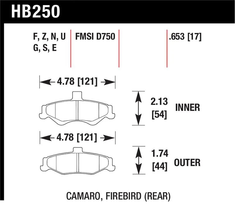 Hawk 98-02 Chevrolet Camaro SS/Z28 / 98-02 Pontiac Firebird HT-10 Race Rear Brake Pads - Installation View