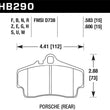 Load image into Gallery viewer, Hawk 98 Porsche 911 Targa / 99-08 911 Carrera 4 / 00-06 Boxster S Blue 9012 Rear Brake Pads - Additional View 5