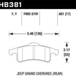Load image into Gallery viewer, Hawk 99-04 Jeep Grand Cherokee LTS Street Rear Brake Pads - Main Product View