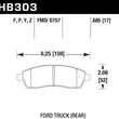 Load image into Gallery viewer, Hawk 99-05 Cadillac Excursion / 99-04 Ford F-250/F-350 Super Duty Pickup Rear LTS Street Brake Pads - Side View