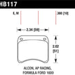 Load image into Gallery viewer, Hawk AP Racing CP3696 Black Race Brake Pads - Back View