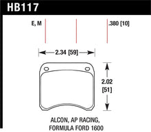 Load image into Gallery viewer, Hawk AP Racing CP3696 Black Race Brake Pads - Back View