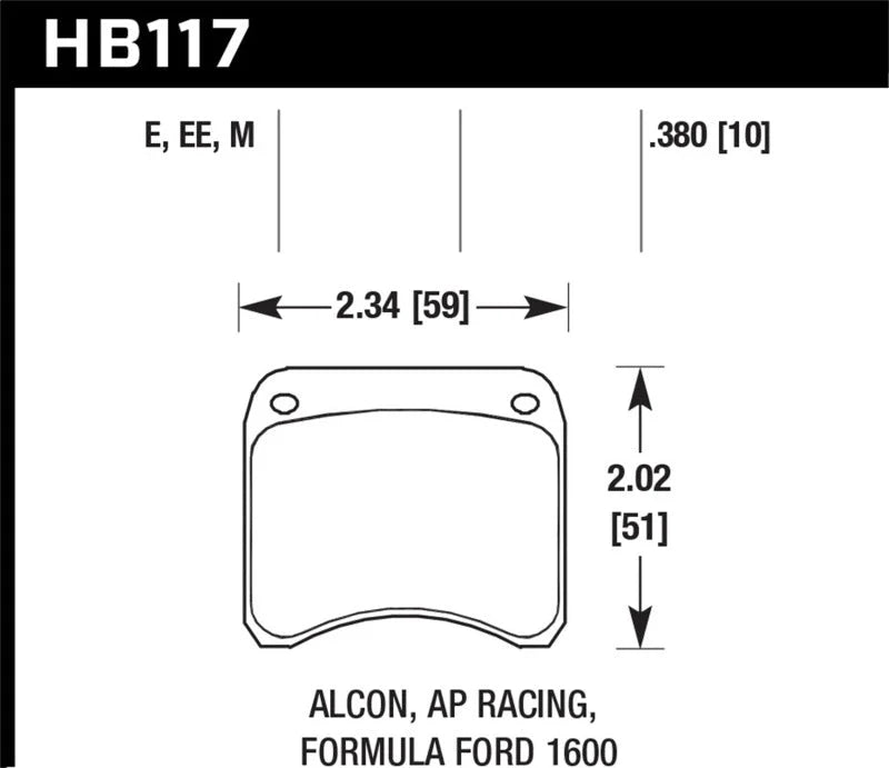 Hawk AP Racing CP3696 Blue 9012 Race Brake Pads - Main Product View