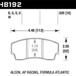 Load image into Gallery viewer, Hawk AP Racing CP4567 / CP5040-10/11/12/13S4 / CP5100 / CP5108 / CP6760 DTC-70 Race Brake Pads - Side View