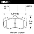 Load image into Gallery viewer, Hawk AP Racing CP7040 Performance Ceramic Street Brake Pads - Main Product View