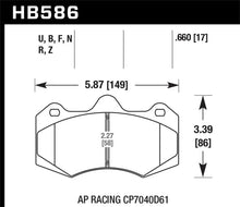 Load image into Gallery viewer, Hawk AP Racing CP7040 Performance Ceramic Street Brake Pads - Main Product View