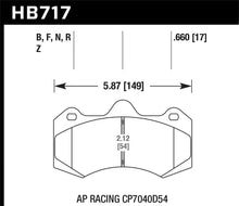 Load image into Gallery viewer, Hawk AP Racing CP7040D54 HPS 5.0 Brake Pads - Side View