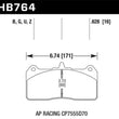 Load image into Gallery viewer, Hawk AP Racing CP7555D70 DTC-60 AP Racing Brake Pads - Back View