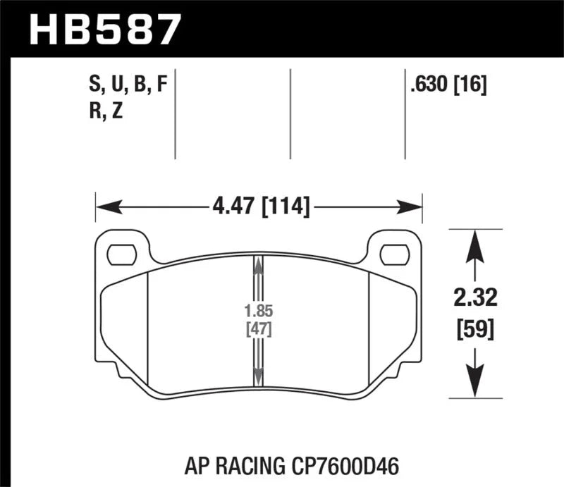 Hawk AP Racing CP7600 DTC-70 Race Brake Pads - Additional View 5