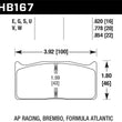 Load image into Gallery viewer, Hawk AP Racing  DTC-60 Race Brake Pads - Back View