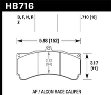 Load image into Gallery viewer, Hawk AP Racing/Alcon Universal DTC-70 Race Brake Pads - Main Product View