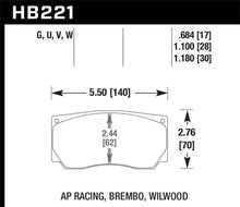 Load image into Gallery viewer, Hawk AP Racing/Wilwood DTC-70 Race Brake Pads - Main Product View