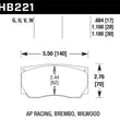 Load image into Gallery viewer, Hawk AP Racing/Wilwood ER-1 Motorsport Brake Pads - Main Product View