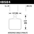 Load image into Gallery viewer, Hawk Aerospace Single Dynalite 12mm Thickness DTC-30 Race Brake Pads - Main Product View