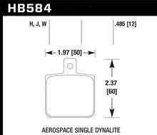 Load image into Gallery viewer, Hawk Aerospace Single Dynalite 12mm Thickness HPS Street Brake Pads - Main Product View