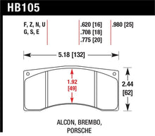Load image into Gallery viewer, Hawk Alcon B Caliber HP+ Street Brake Pads - Side View
