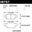 Load image into Gallery viewer, Hawk Audi 2013 A5 Quattro / 12-16 A6 Quattro/A7 Quattro/A8 Quattro PC Front Brake Pads - Main Product View