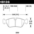 Load image into Gallery viewer, Hawk BMW 318i/318iC/318iS/318Ti/325Ci/325i/325iS/325Xi/328Ci/328iC/328iS/Z3 HT-10 Race Frt Brk Pads - Side View
