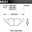 Load image into Gallery viewer, Hawk BMW 3/5/7 Series / M3 / Z3 / Z4  Race Blue 9012 Rear Brake Pads - Side View