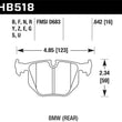 Load image into Gallery viewer, Hawk BMW 3/5/7Series/M3/M5/X3/X5/Z4/Z8 / Land Rover Range Rover DTC-60 Race Rear Brake Pads - Main Product View