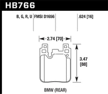 Load image into Gallery viewer, Hawk BMW DTC-60 Race Rear Brake Pads - Main Product View