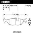 Load image into Gallery viewer, Hawk BMW Motorsport 16mm Thick DTC-60 Rear Race Brake Pads - Main Product View