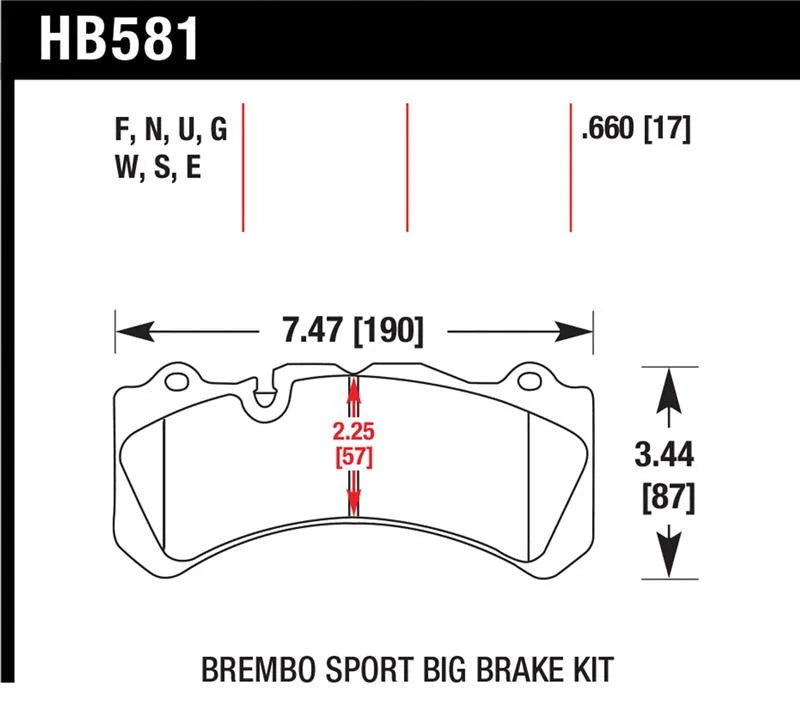 Hawk Brembo Caliper Family J/N  HT-10 Race Brake Pads - Main Product View