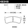 Load image into Gallery viewer, Hawk Brembo Disc DTC-70 w/ 1.140in Thickness Race Brake Pads - Side View