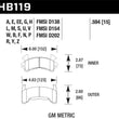 Load image into Gallery viewer, Hawk Buick / Cadillac / Chevrolet / GMC / Isuzu / Oldsmobile / Pontiac DTC-30 Race Brake Pads - Side View