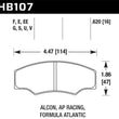 Load image into Gallery viewer, Hawk CP2361/CP3228/CP5104/CP5144 AP Racing DTC-70 Brake Pads - Back View