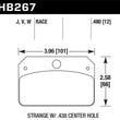 Load image into Gallery viewer, Hawk DR-97 Brake Pads for Strange w/ 0.438in Center Hole - Main Product View