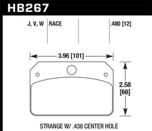 Load image into Gallery viewer, Hawk DR-97 Brake Pads for Strange w/ 0.438in Center Hole - Main Product View