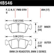 Load image into Gallery viewer, Hawk DTC-70 Brake Pads 98-02 BMW Z3/03-08 BMW Z4 - Back View