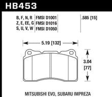 Load image into Gallery viewer, Hawk ER-1 Front Motorsport Brake Pads 03-06 Evo / 04-09 STi / 10+ Camaro SS (Brembo) - Back View