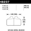 Load image into Gallery viewer, Hawk Ferro-Carbon Black Brake Pads - 12.192mm Pad Thickness - Side View