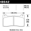 Load image into Gallery viewer, Hawk Ferro-Carbon Black Powder Coat DTC-70 Motorsports Brake Pads - 12.446mm Thickness - Side View