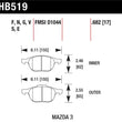 Load image into Gallery viewer, Hawk HP+ 08-09 Mazda 3 / Ford/ Volvo DTC-60 Race Front Brake Pads - Back View