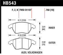 Load image into Gallery viewer, Hawk HP+ Street Brake Pads - Side View