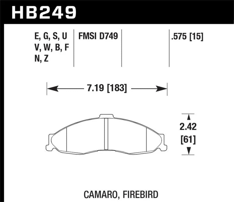 Hawk HPS Street Brake Pads - Main Product View