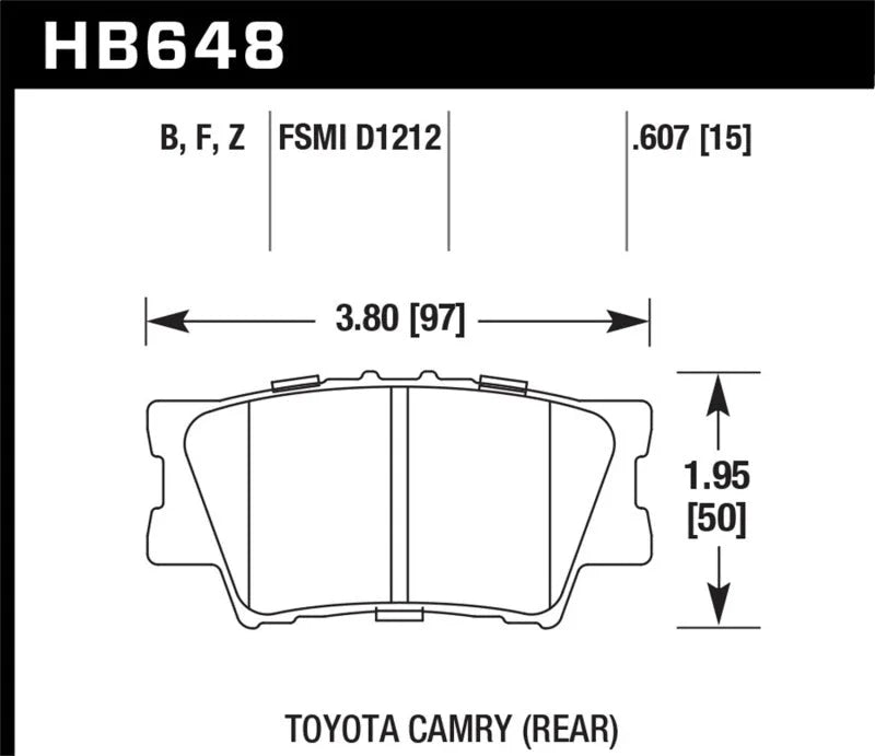 Hawk HPS Street Brake Pads - Side View