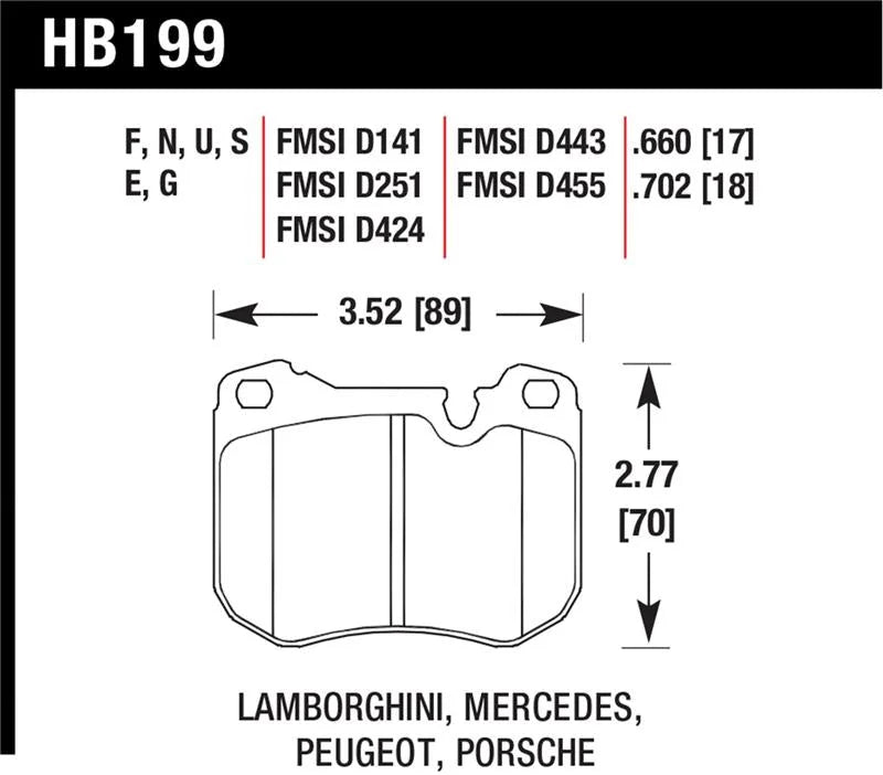 Hawk HPS Street Brake Pads - Side View
