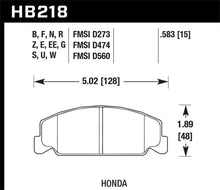 Load image into Gallery viewer, Hawk Honda Accord/Civic/CRX Front Race Blue 9012 Brake Pads - Main Product View