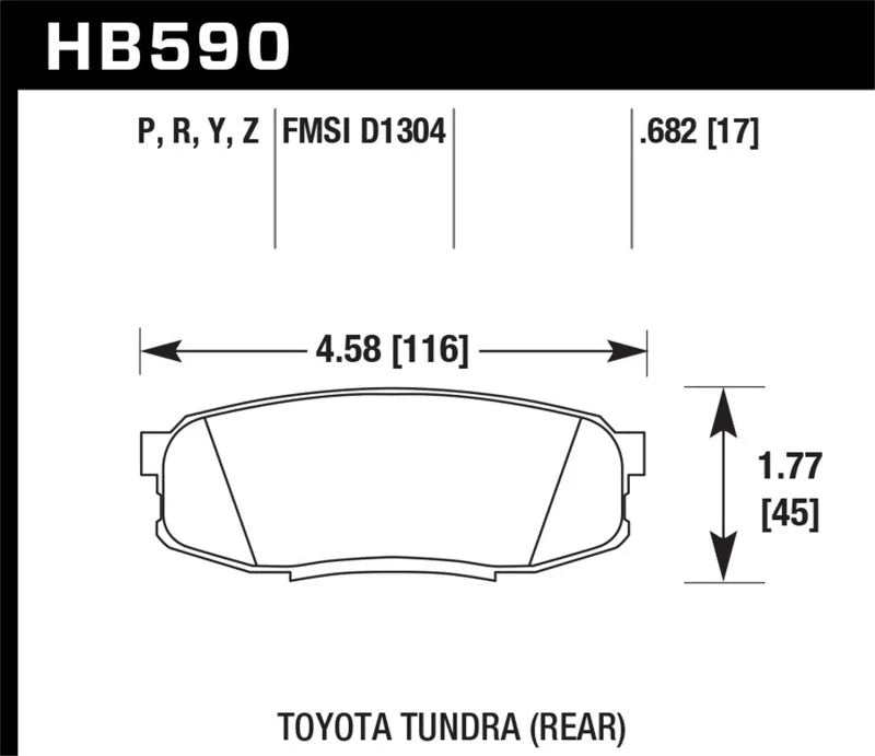 Hawk LTS Street Brake Pads - Main Product View