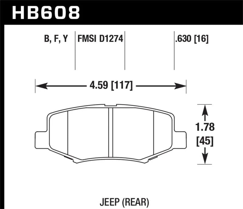 Hawk LTS Street Brake Pads - Main Product View