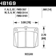 Load image into Gallery viewer, Hawk Nissan 810/240Z/260Z/280Z/620 / Toyota Corona/Cressida/Crown/PU HT-10 Front Race Brake Pads - Main Product View