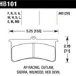 Load image into Gallery viewer, Hawk Performance AP Racing Essex / Brakeman / CNC / Coleman / Outlaw / Wilwood DTC-70 Race Brake Pads - Back View